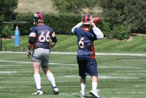 Jay Cutler and Tom Nalen