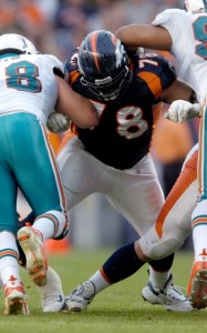 Denver Broncos offensive tackle Ryan Clady (Christian Murdock/Colorado Springs Gazette)