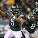 Donovan McNabb #5 of the Philadelphia Eagles drops back to pass against the San Francisco 49ers at Lincoln Financial Field on December 20, 2009 in Philadelphia, Pennsylvania.  (Nick Laham/Getty Images)