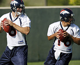 Cutler and Plummer, side by side in 2006, have had far different results. (US Presswire) 