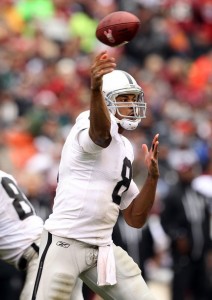 Jason Campbell #8 of the Oakland Raiders passes the ball against the San Francisco 49ers at Candlestick Park on October 17, 2010 in San Francisco, California.  (Ezra Shaw/Getty Images)
