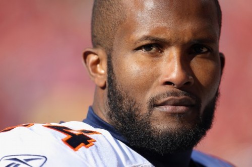 Champ Bailey #24 of the Denver Broncos during warm-ups prior to the start of the game against the Kansas City Chiefs on December 5, 2010 at Arrowhead Stadium in Kansas City, Missouri.  (Jamie Squire/Getty Images)