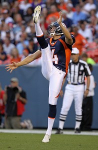 Broncos punter Britton Colquitt has become one of the best in the NFL.  (Photo courtesy of Doug Pensinger/Getty Images)