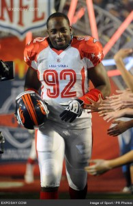 Dumervil will be making his second Pro Bowl appearance.  (Via Exposay.com -- Image of Sport / PR Photos)