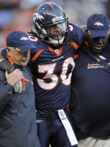 The Broncos' secondary has been hit hard by injuries in the second of the season.  (AP Photo/Jack Dempsey)