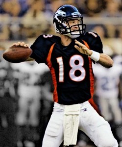 Manning in a Broncos jersey