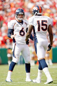 Cutler and Marshall will return to Denver this preseason.  (Photo courtesy of Jamie Squire/Getty Images)
